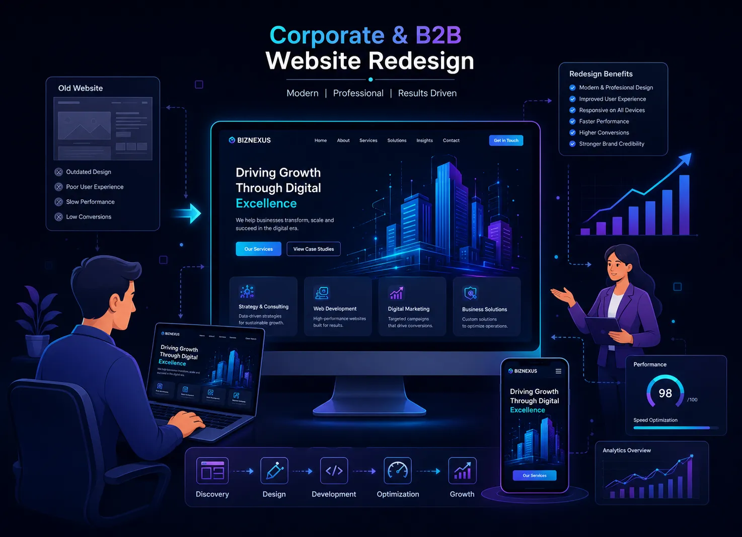 Corporate B2B Website Redesign