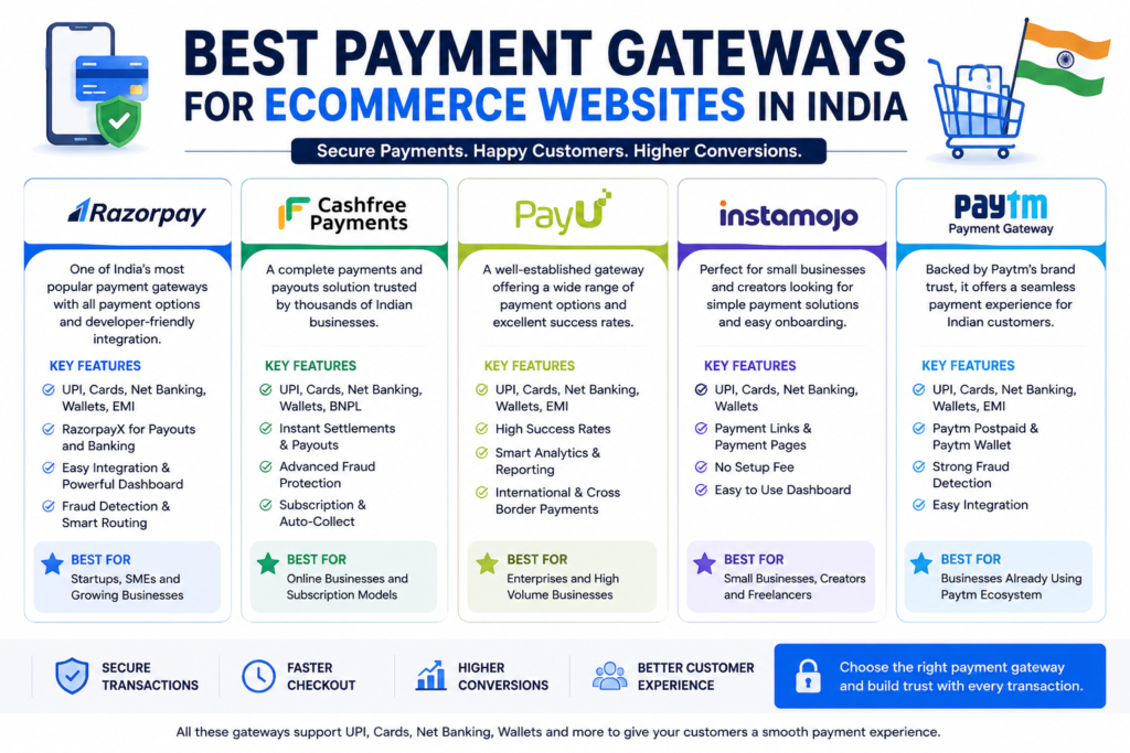 Best payment gateways for ecommerce websites in India