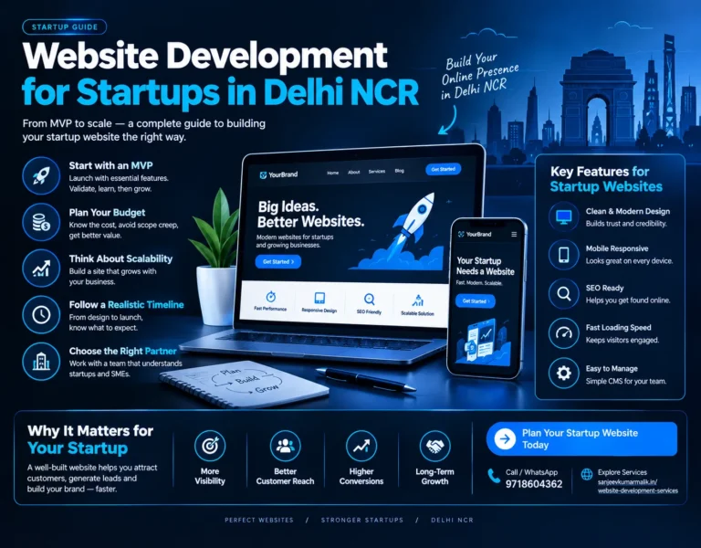 website development for startups in Delhi NCR