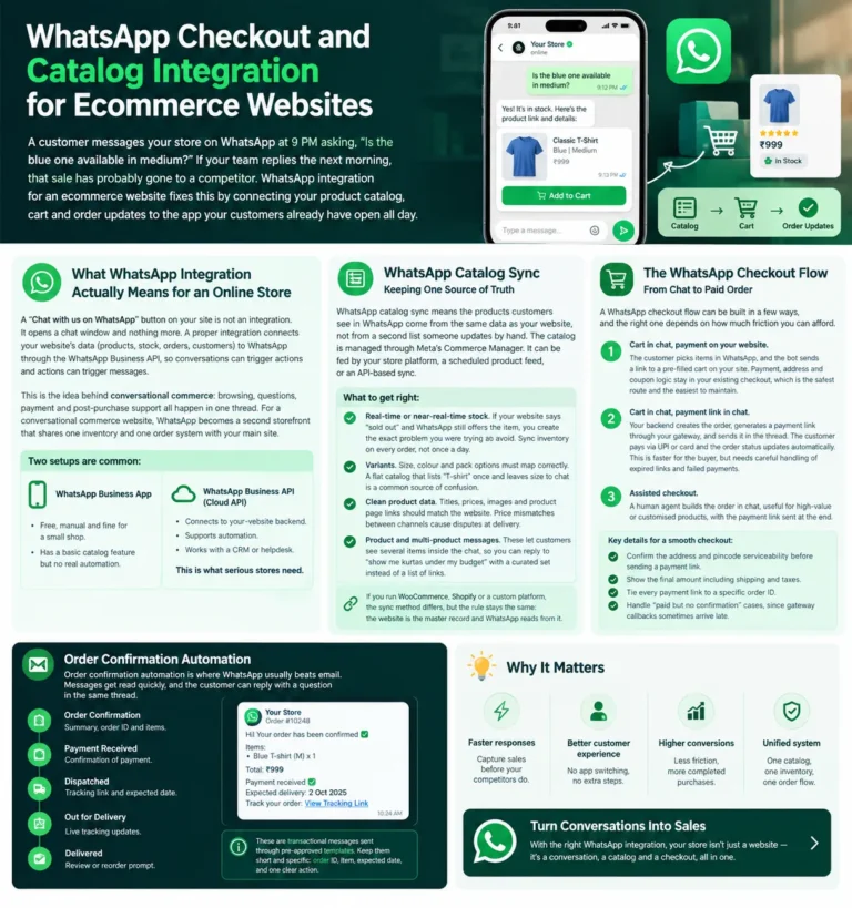 WhatsApp Integration for Ecommerce Website