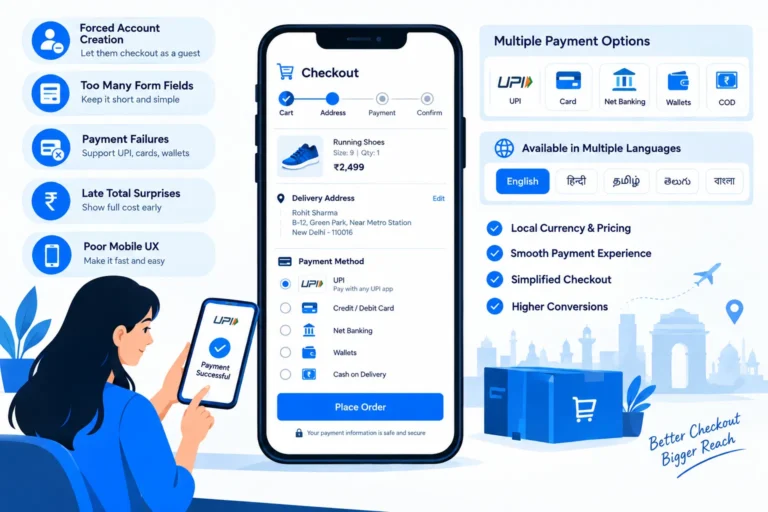 ecommerce checkout flow in India