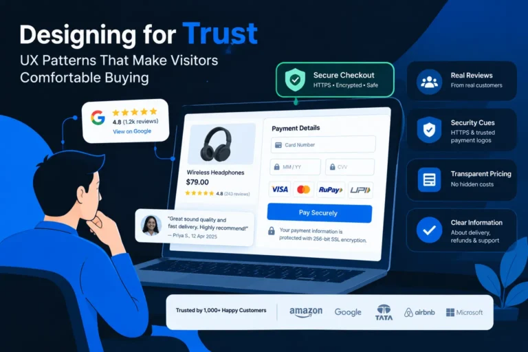 UX design for trust conversions