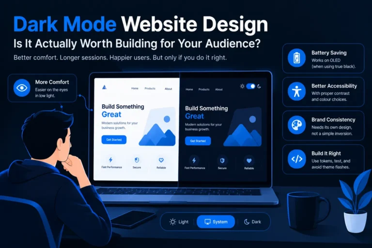dark mode website design